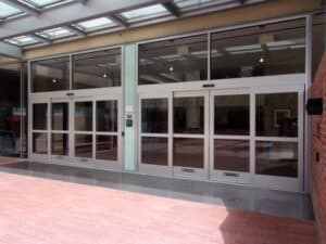 two sets of automatic doors