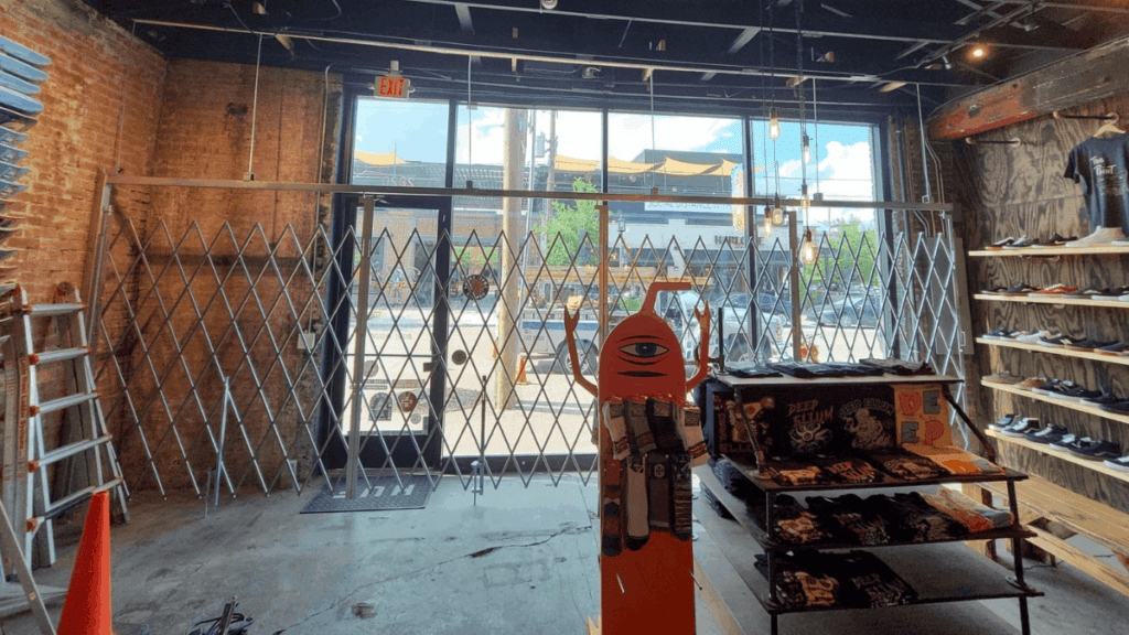 Project Spotlight in Dallas: Hanging Folding Gate for Local Skate Shop