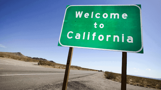 welcome to California sign
