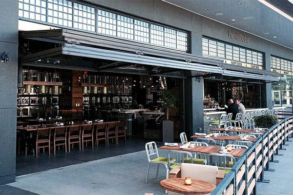 outdoor seating folding door