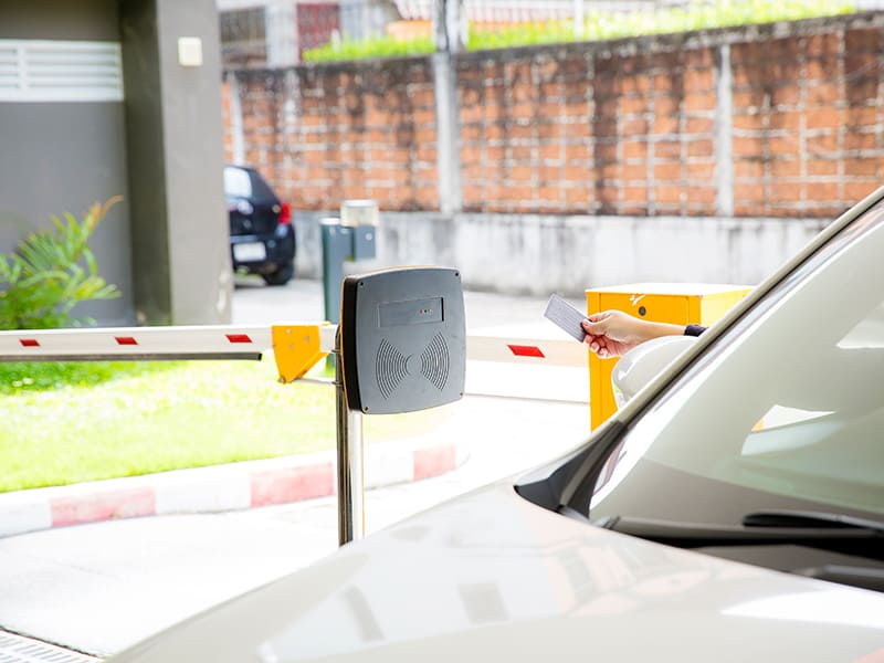 Hand Held Card To The Scanner To Open The Car