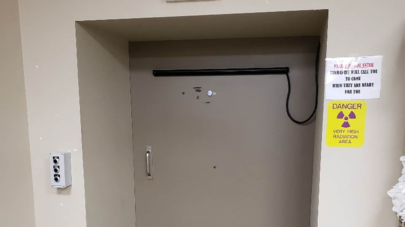 radiation shielding door