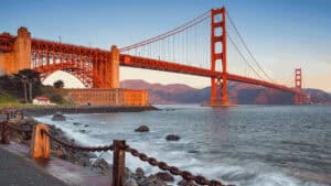 Golden Gate bridge and water