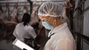 woman in Cold Storage Facility