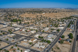 Aeriel perspective of Victorville, CA