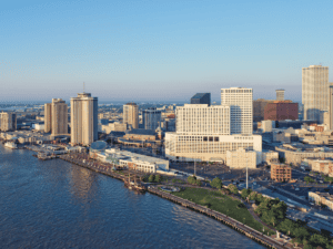 New Orleans LA aerial perspective